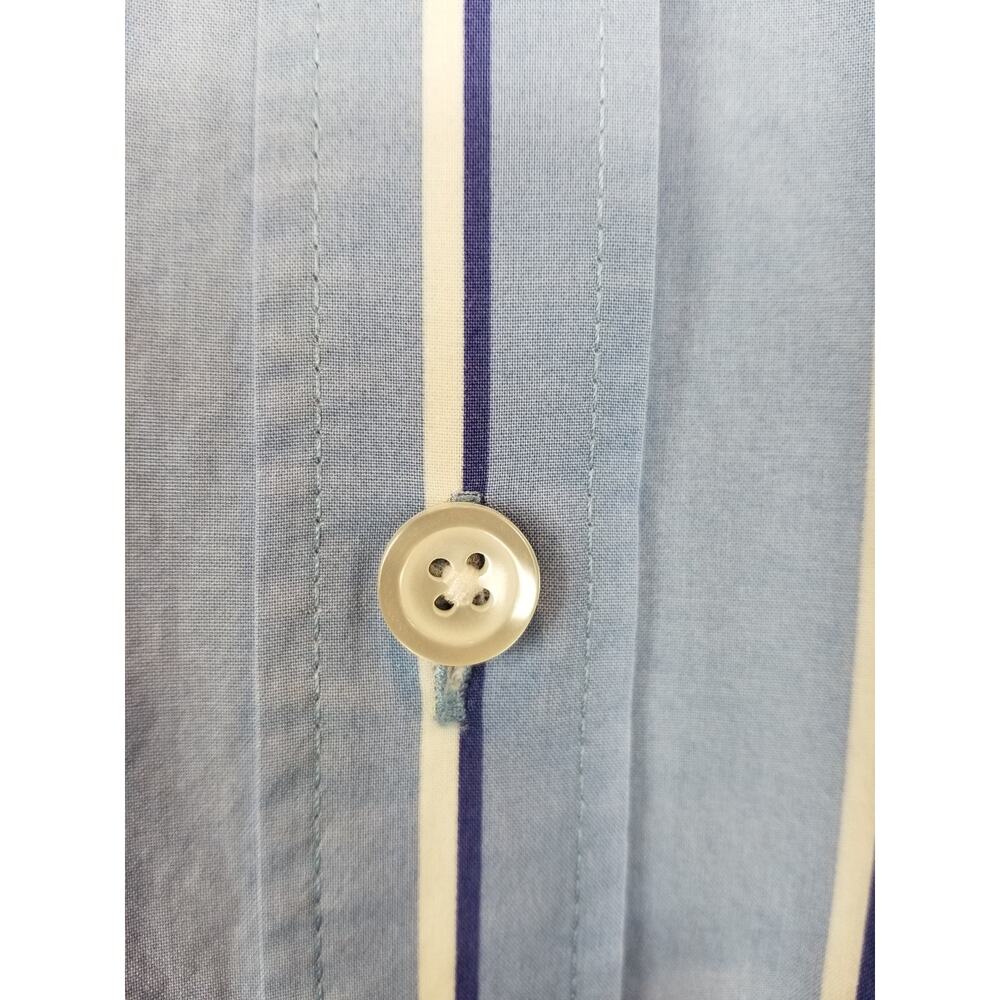 Talbots Women's Blue White Striped Dress Button Up Shirt Cotton Size 3X - Picture 6 of 7